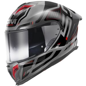 GIVI 50.3 Quasar Kask Mat Titanium Siyah Kırmızı