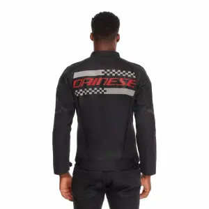 Dainese Herosphere Air Tekstil Mont Siyah Beyaz Stripes Kırmızı 48