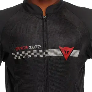 Dainese Herosphere Air Tekstil Mont Siyah Beyaz Stripes Kırmızı 48