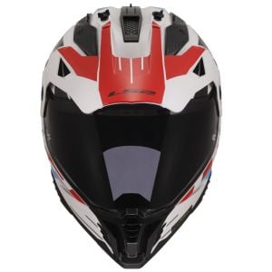 LS2 Pioneer 2 Namib Beyaz-Mavi Kırmızı Kask