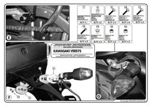 Kappa KL447 Kawasaki Versys 650 Yan Çanta Demiri