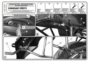 Kappa KL447 Kawasaki Versys 650 Yan Çanta Demiri
