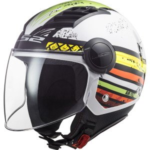 LS2 Airflow Kask Ronnie Beyaz Yeşil