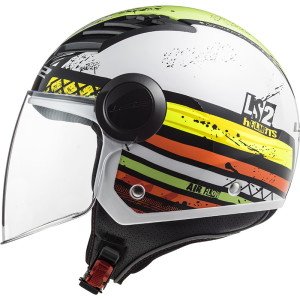 LS2 Airflow Kask Ronnie Beyaz Yeşil