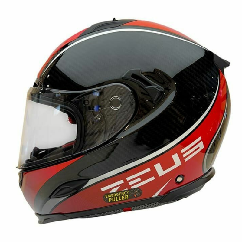 Zeus Kask ZS-1800B Gloss Carbon Kırmızı