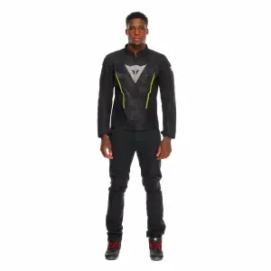 Dainese Herosphere Air Tekstil Mont Siyah Beyaz Sarı Fluo 56