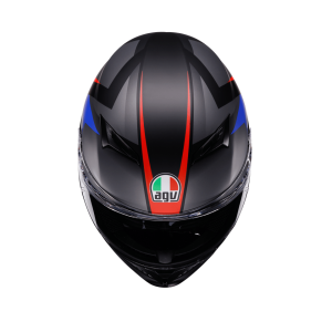 AGV KASK/K3 MPLK STRIGA MATT BLACK/BLUE/RED CONFİGURATİON