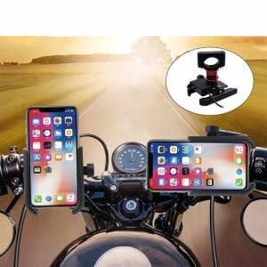 Vexo Usbli Alüminyum Telefon Tutucu Gidon Bağlantılı