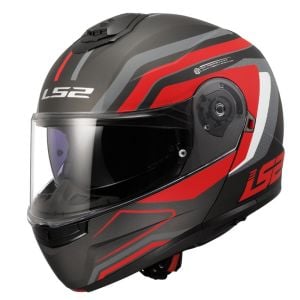 LS2 Strobe 2 Phantom Mat Titanium-Gri Kırmızı Kask