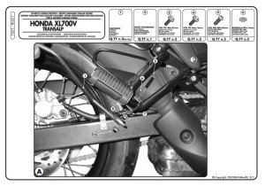 Kappa TK221 Honda XL 700 Transalp Yan Kumaş Çanta Demiri