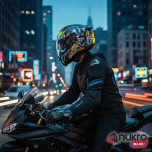 Nukrohelmet B506 Kask Kong Black Red