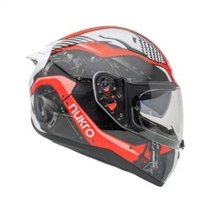 Nukrohelmet B506 Kask Level White Red