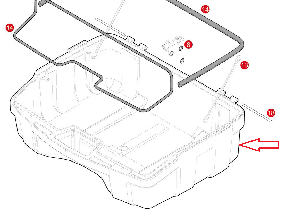 Givi Z2061FNM TRK46 Çanta Alt Kabuk Komple