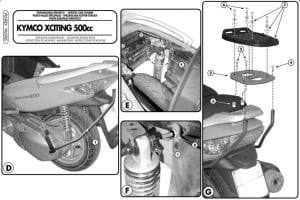Givi SR89M Kymco Xciting 250-300-500 Arka Çanta Demiri
