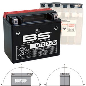 BS Battery BT12A-BS Motosiklet Aküsü