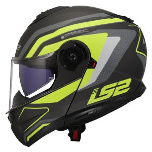 LS2 Strobe 2 Phantom Mat Titanium-Neon Sarı Kask