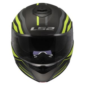 LS2 Strobe 2 Phantom Mat Titanium-Neon Sarı Kask