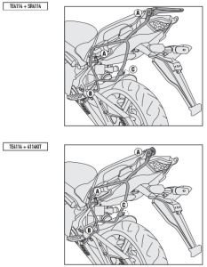 Givi TE4114 Kawasaki Versys 650 Yan Kumaş Çanta Demiri