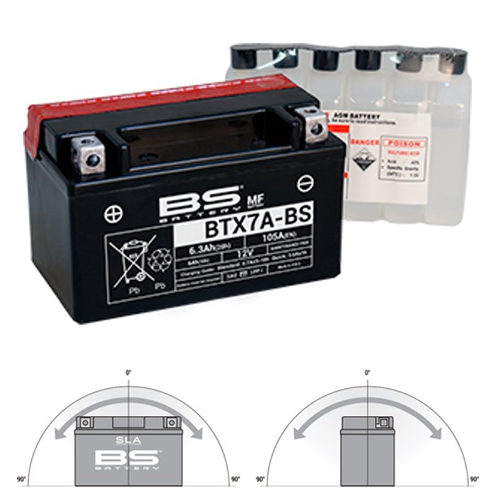 BS Battery BTX7A-BS Motosiklet Aküsü
