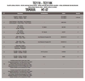 Givi TE2118 Yamaha Mt-07 (14) Yan Kumaş Çanta Demiri