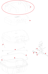 Givi Z2202R TRK52 Çanta Üst Plastik Şerit