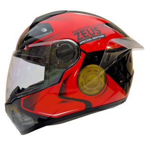 Zeus ZS-811A Kask Siyah AL39 Kırmızı