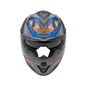Nukrohelmet B506 Kask Vortex Grey Orange