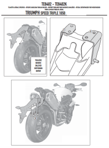 Givi TE6402 Triumph Speed Triple 1050 Yan Çanta Demiri