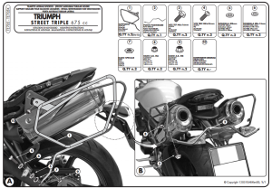 Givi Triumph Street Trible 675 Yan Kumaş Çanta Demiri