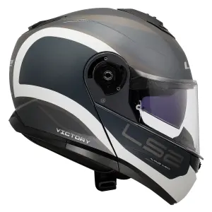 LS2 Strobe 2 Çene Açılır Kask Victory Mat Gri Mavi Kum LS2 Strobe 2 Victory Mat Gri Mavi Kum Kask XL
