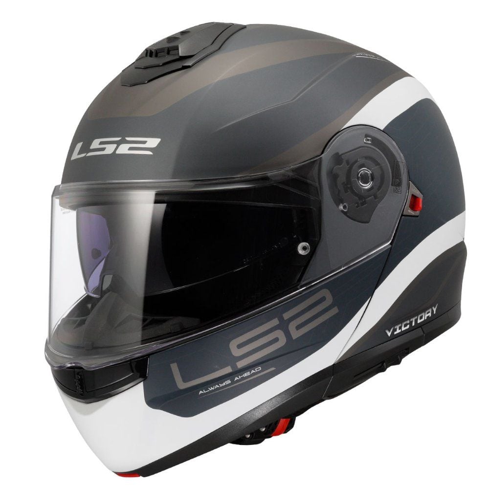 LS2 Strobe 2 Victory Mat Gri-Mavi-Kum Kask