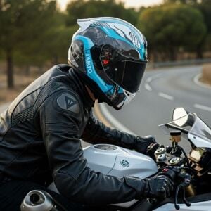 Nukrohelmet B506 Kask Level White Blue