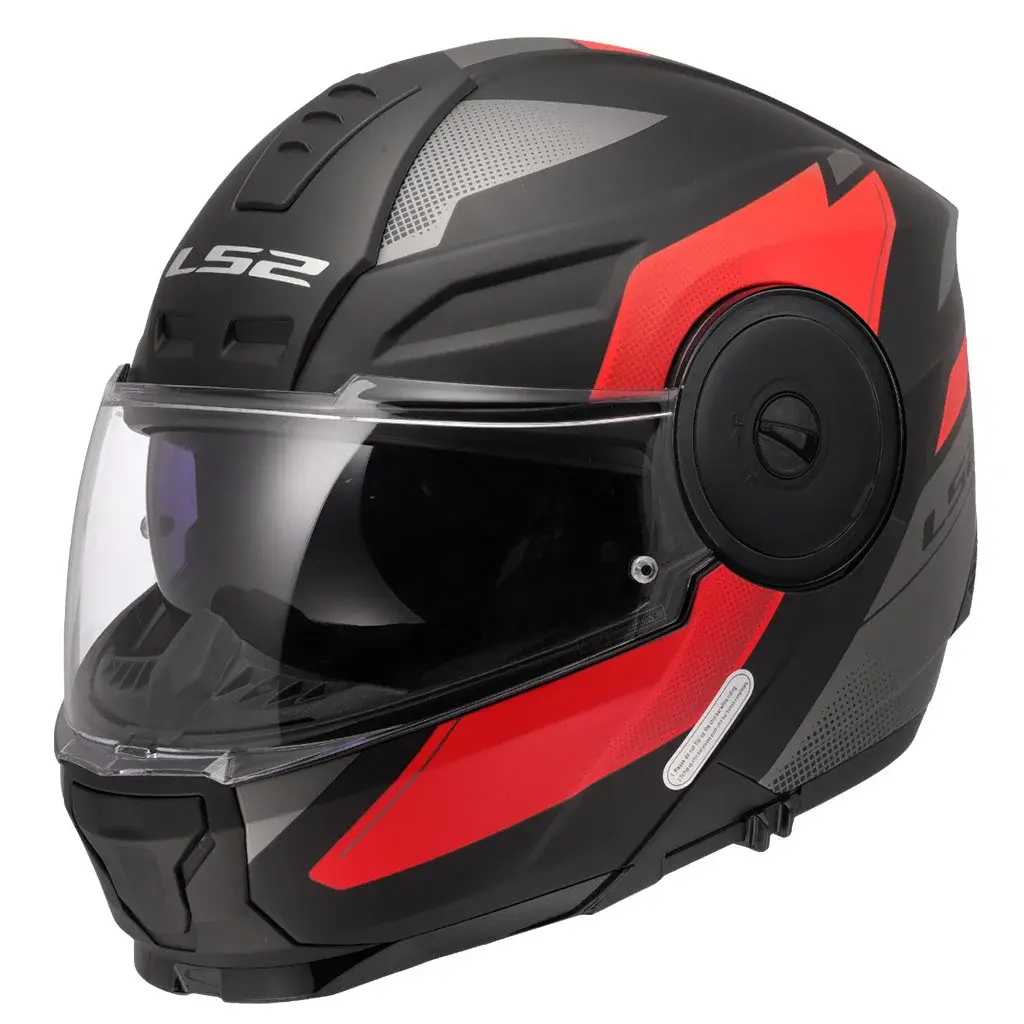 LS2 Scope 2 Duria Mat Siyah Kırmızı Kask