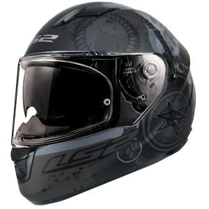 LS2 Stream Evo Viator Kask Mat Siyah Gri