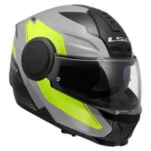 LS2 Scope 2 Çene Açılır Kask Duria Gri Neon Sarı