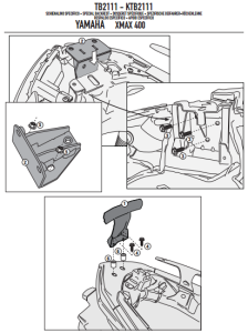 Givi TB2111 Yamaha X-Max 125-250-400 (13-14) Sissybar