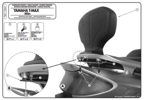 Givi TB51 Yamaha T-Max 500 (01-07) Sissybar