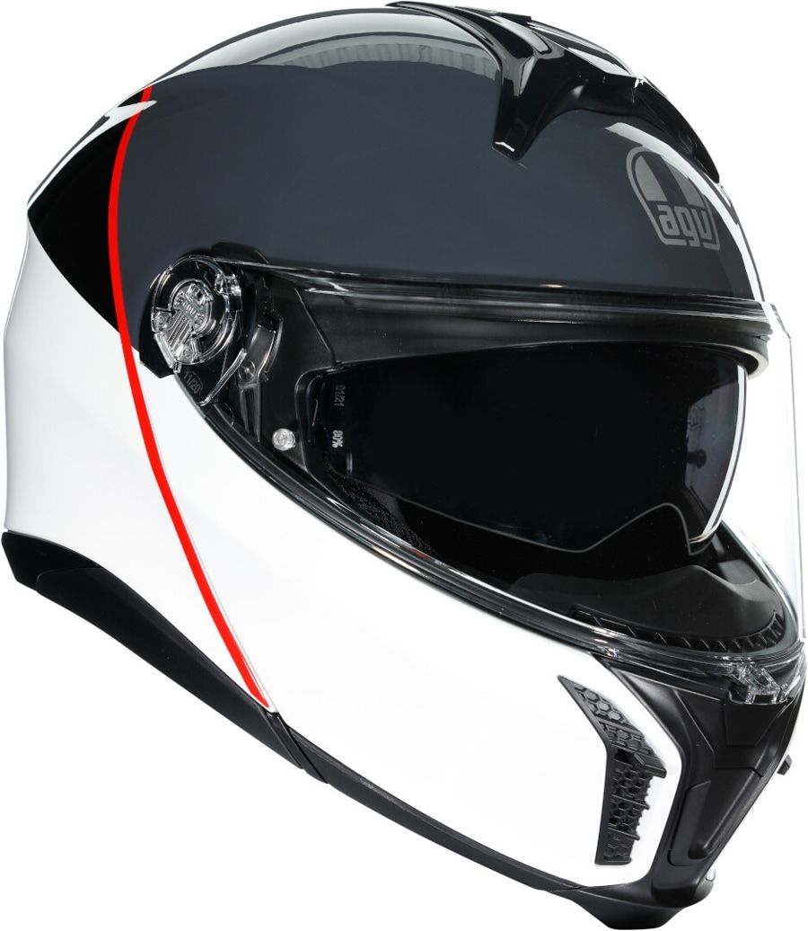 Agv TourModular Kask Balance Kırmızı Beyaz Gri