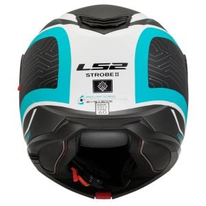 LS2 Strobe 2 Victory Mat Titanium-Beyaz-Metal Mavi Kask