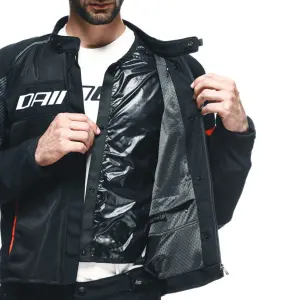 Dainese Air Frame 3 Tekstil Mont Siyah Kırmızı Fluo 50