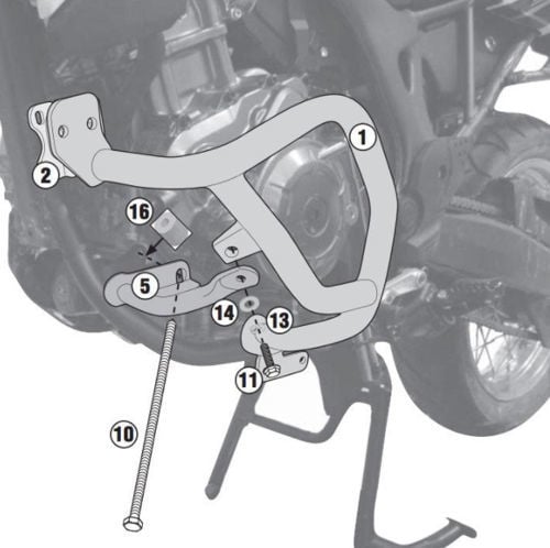 Kappa KN1151 Honda CRF1000L Africa Twin DCT Koruma Demiri