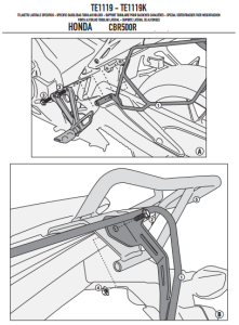 Givi TE1119 Honda CB 500F-CBR 500R Yan Kumaş Çanta Demiri