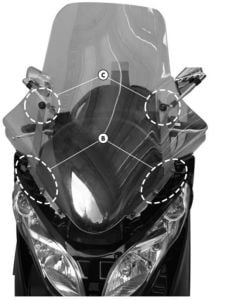 Givi D266Kit Suzuki Burgman 400 K7-K8-K9 Ön Cam Siperlik Bağlantısı