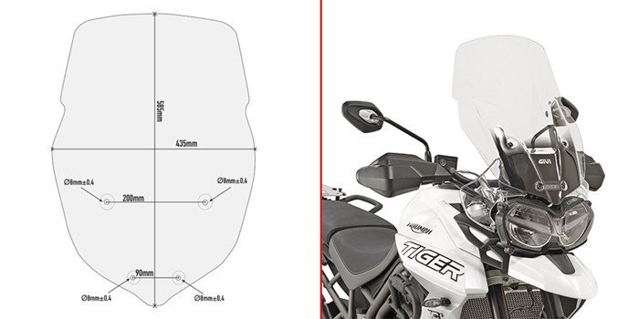 Givi D6413ST Triumph Tiger 800 XC/XR Ön Cam