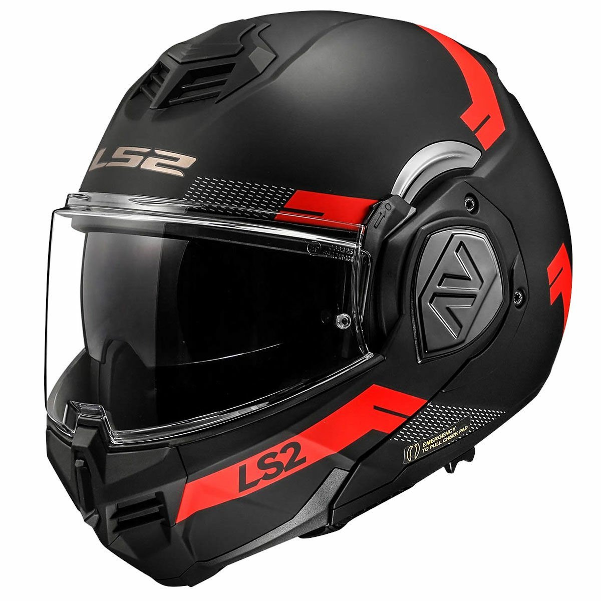 Ls2 Advant Bend Kask Mat Siyah Kırmızı