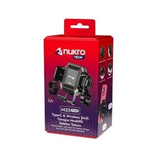 Nukrotech M33 PLUS Kablosuz Şarjlı Titreşim Modüllü Telefon Tutucu
