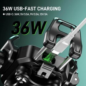 Nukrotech M33 PLUS Kablosuz Şarjlı Titreşim Modüllü Telefon Tutucu