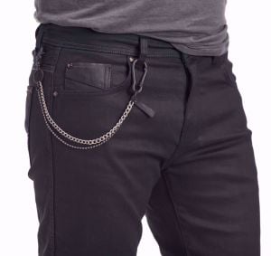 NYKS NY01 Slim Fit Korumalı Pantolon Siyah