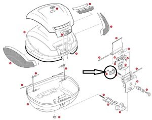 Givi Z640R Çanta İç Kilit Tutucu