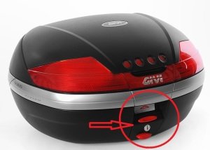 Givi Z641NM2 Çanta Kilit Mekanizması Kırmızı Anahtarlı